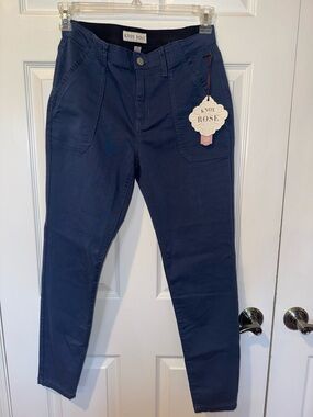 Knox Rose Navy Straight-Leg Pants